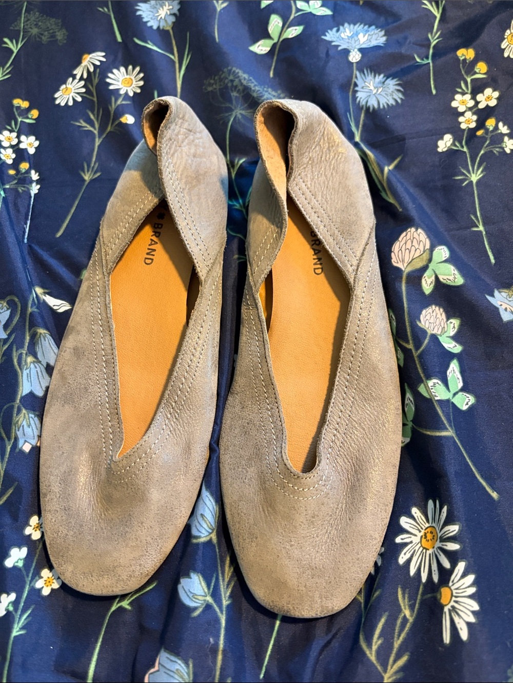 Lucky Brand Women's Taupe Suede Slip-On Flats